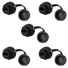 5PCS IP67 Waterproof Shielded Ethernet LAN RJ45 Panel Mount Coupler Cat 6