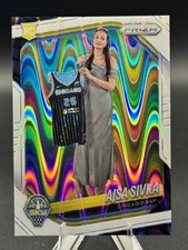 2025 Panini Prizm WNBA #85 Ajsa Sivka White Seismic Prizms 2