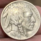 1921 Buffalo Nickel, nice original XF condition w/full reverse horn, no issues!