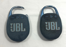 Lot of 2 Poor Quality JBL Clip 5 Portable Bluetooth Speaker Blue (Used)