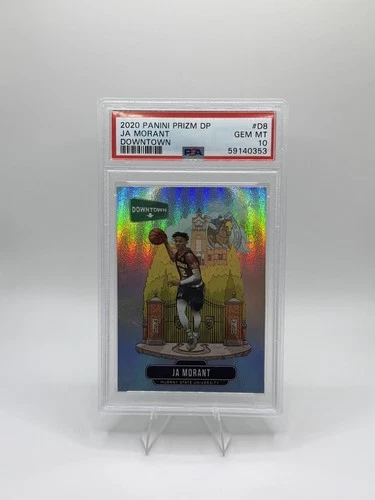JA MORANT PSA 10 GEM 2020 PANINI PRIZM DRAFT PICKS DP #D8 2ND YEAR DOWNTOWN SP