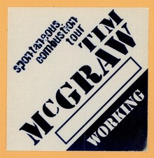 Tim McGraw 1997 w/ Faith Hill Concert Tour Working Backstage Pass 