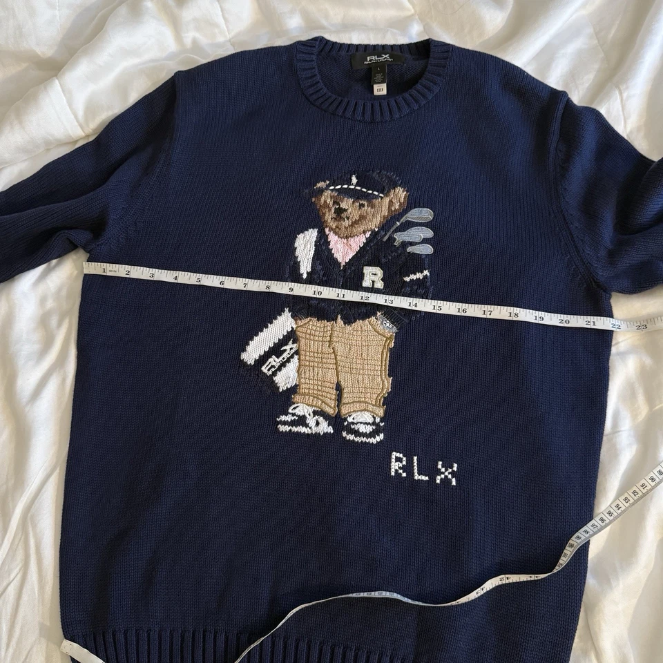 Suéter tejido Polo Bear Ralph Lauren para hombre grande edición de golf RLX Foto 4 de 4