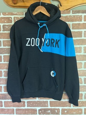 Zoo York Hoodie, Small, Black, Turquoise & White, Like New