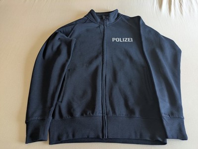 Sweatjacke mit Aufdruck Polizei Gr.L