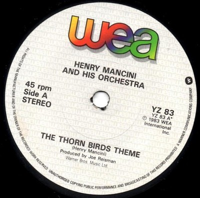 Henry Mancini And His Orchestra, Juan Martin - The Thorn Birds Theme (7'', Sin...