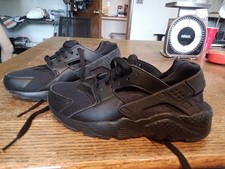 Nike Huarache Run Shoes Youth Size 4.5Y Kids Black Athletic Sneakers 654275-016