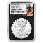 2021-W Proof $1 Type 2 American Silver Eagle NGC PF69UC FDI Black Label Retro