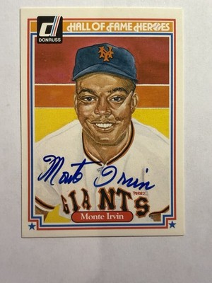 Monte Irvin Autographed Card   Donruss Hall of Fame Heroes   JSA Certified