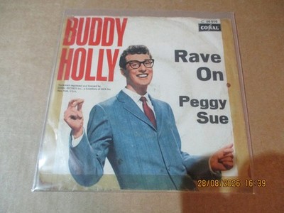 (77)  7'' Single - Vinyl - Buddy Holly - Peggy Sue / Rave On