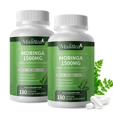 360 Pills Pure Moringa Oleifera Leaf Superfood Antioxidant Greens Supplement