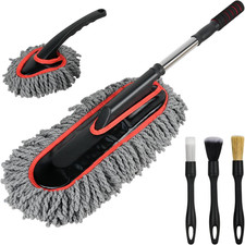 Car Duster Exterior Scratch Free,Microfiber Car Duster with Extendable Handle, w