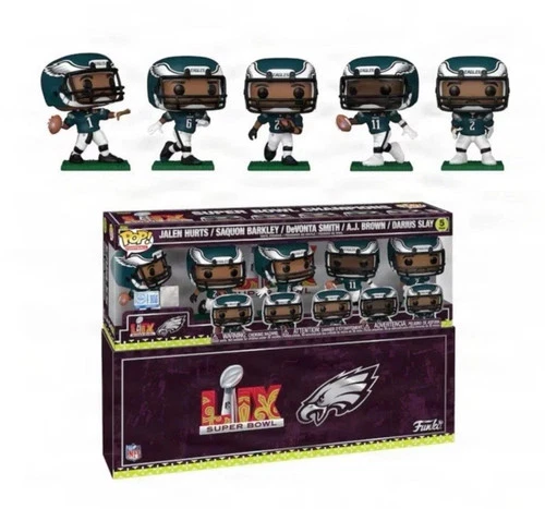 Philadelphia Eagles Funko Super Bowl LIX Champions Exclusive POP! Vinyl 5-Pack