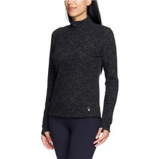 Spyder Active Women's Fleece Half Zip Printed Pullover, Black, Size: 2XL, New