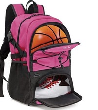 Basketball Backpack Large Sports Bag w/ Separate Ball Holder Shoes Compartment