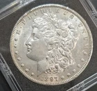 Lot Of Five Morgan Silver Dollars.  1896-1921. AU++ CONDITION!! Way Below Melt!