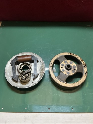 #ad VINTAGE VILLIERS BRASS MAGNETO FLYWHEEL 307 235 A STATOR PLATE FOR REFURB GBP 39.95
