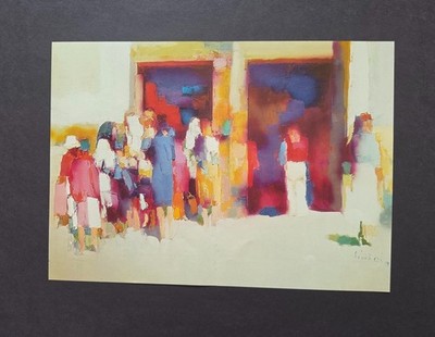 Nicola Simbari ''Waiting Outside''  Mounted Limited Ed. Print 1975