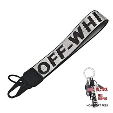 Fashionable Car keychain, Fabric Wrist Strap With Key Ring, Can Be Used White
