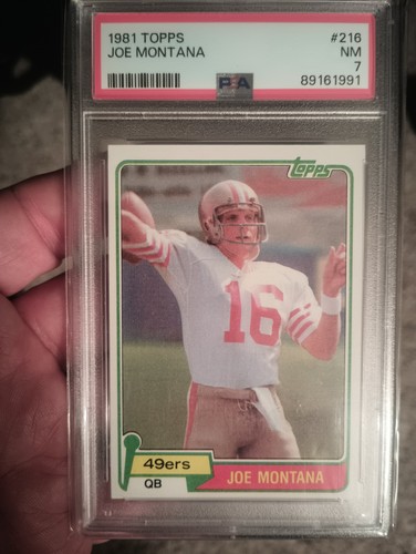 1981 Topps Joe Montana RC HOF #216 PSA NM 7 San Francisco 49ers