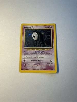 Unown A 14/75 Neo Discovery Pokemon Card Holo Rare Lightly Played LP