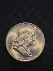 BU 1957 Ben Franklin Silver Half Dollar Coin
