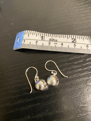 NEW .925 sterling silver earrings BALLS round jewelry dangle wholesale #JJ17