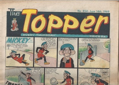 THE TOPPER COMIC + COA No No 854  - 14 Jun 1969 VINTAGE & ORIGINAL PERFECT GIFT
