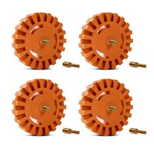 4PCS Decal Remover Eraser Wheel Tool Kit with Drill Adapter, 4 Inch Rubber Ad...