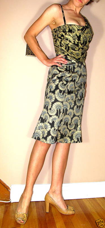 $690 Just Cavalli Italy Y2K Silk Blend Black Gold Logo Vintage
