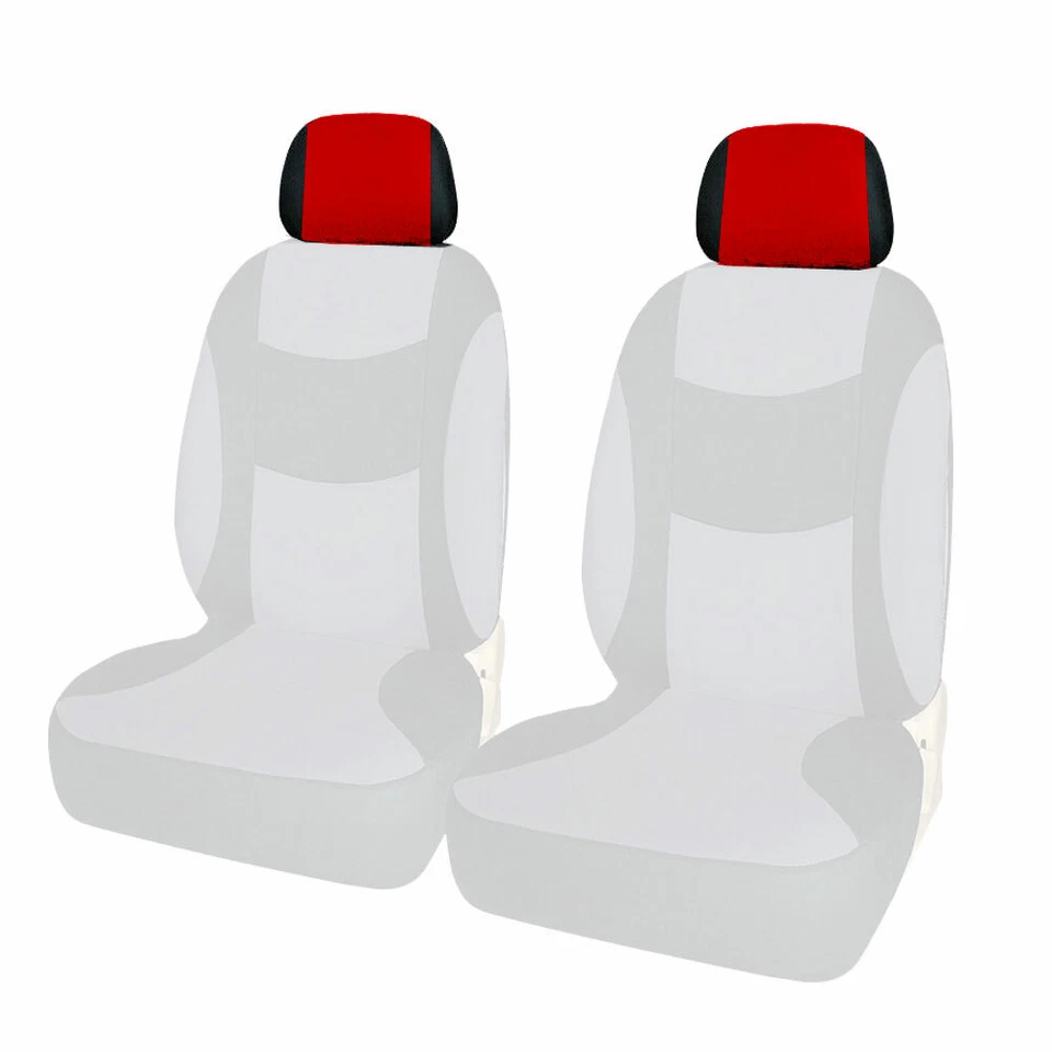 New 4PC RED Universal Fit Car Truck Suv Van Headrest Covers & Seat Belt Pads Set - Image 2 of 4