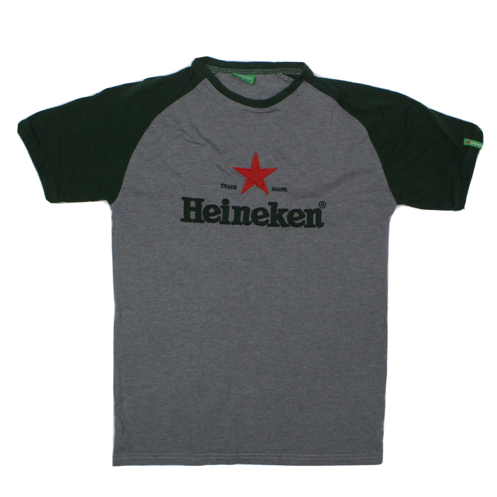 Heineken Official Merchandise Grey Green TShirt Men Size M Embroidered