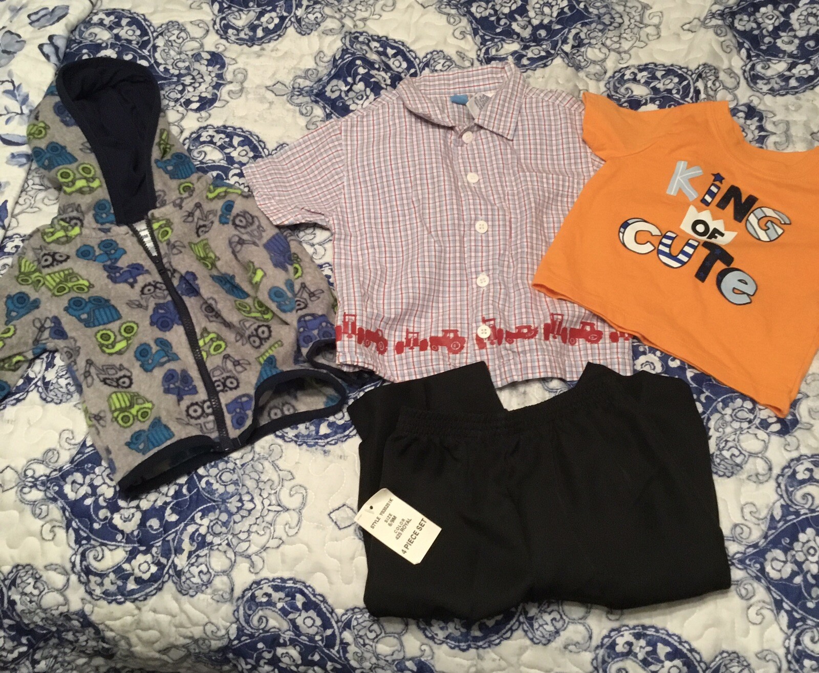 LOT OF 4 BABY BOYS 69 MONTHS CLOTHES GARANIMALS HOODED JACKET SHIRTS PANTS eBay