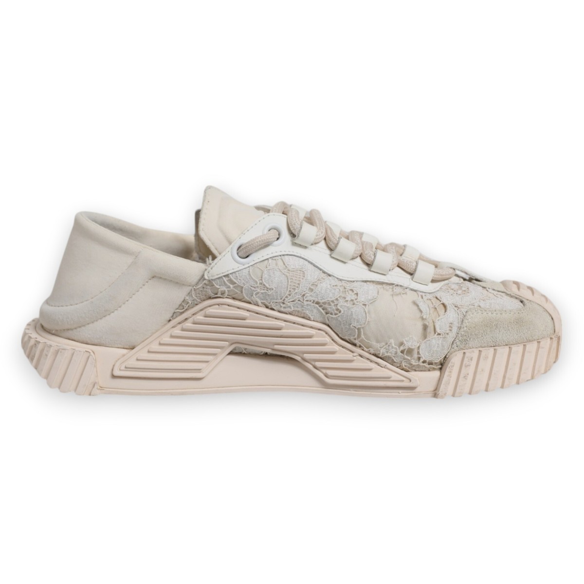 【DOLCE&GABBANA】NS1 スニーカー メッシュ ホワイト レディース DOLCE & GABBANA Shoes White Lace NS1 Low Top Sneaker Sports