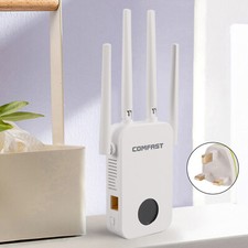 Dual Band 2.4G 5G WiFi Extender Signal Amplifier WiFi Booster 1200Mbps UK Plug