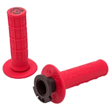 TORC1 Racing Defy Lock On MX Grips Red For Kawasaki KLX140R F 2021-2022