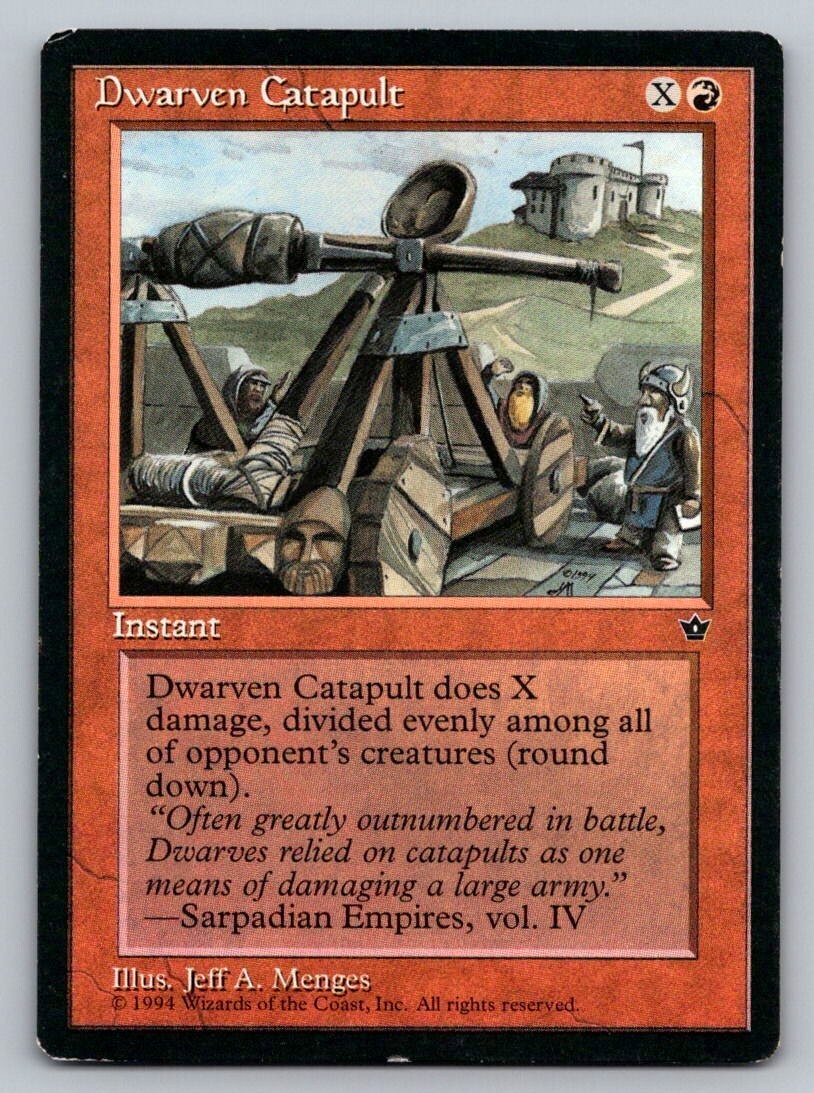 MTG 1994 Magic: The Gathering Fallen Empires MP Dwarven Catapult