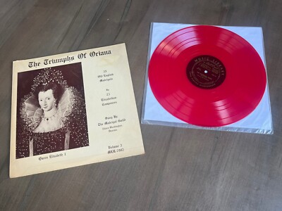 The Triumphs Of Oriana Volume 3, Queen Elizabeth I, Rare Red Vinyl Lp MLR 7002