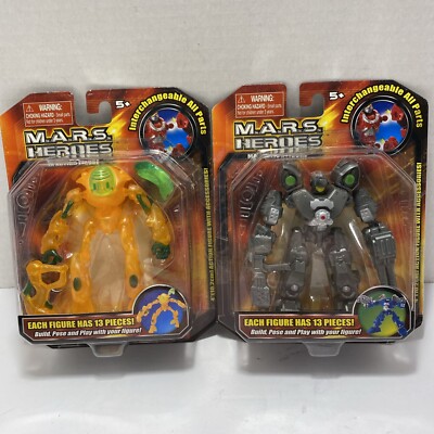 2006 HAP-P-KID Lot of 2 M.A.R.S. Heroes Alien & MegaBot RARE FIND