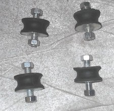 Morgan 4/4 +8 +4 exhaust mounting rubber bobbins x4 3-wheeler rectifier mounts