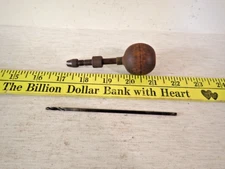 Vng Pin Vise w-Wood handle Watchmaker Machinst Jeweler tool Holds up to 1/8" bit