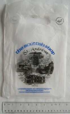 Plastic bag with views of Pitlochry & St. Andrews, The Scottish Shop