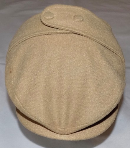 Vintage Tan Newsboy Cabbie Hat Ear 