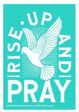 NEW “Rise Up And Pray” Chalk Couture Chalk Transfer Stencil Size A RETIRED