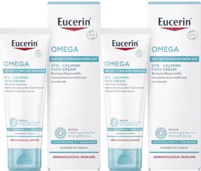 Eucerin OMEGA Soothing Cream Face Calm Dry Chapped Atopic Skin Daily Use 50 ml