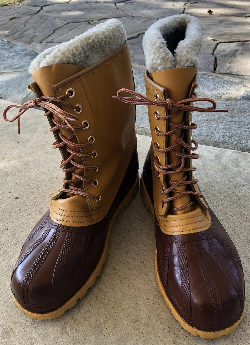 Vintage Extreme Weather Insulated SNO PAC BOOTS Cowhide Men s 8
