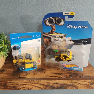 Wall-E Disney Pixar Micro Figurine Hot Wheels Character Cars Robot NWT Set Toy