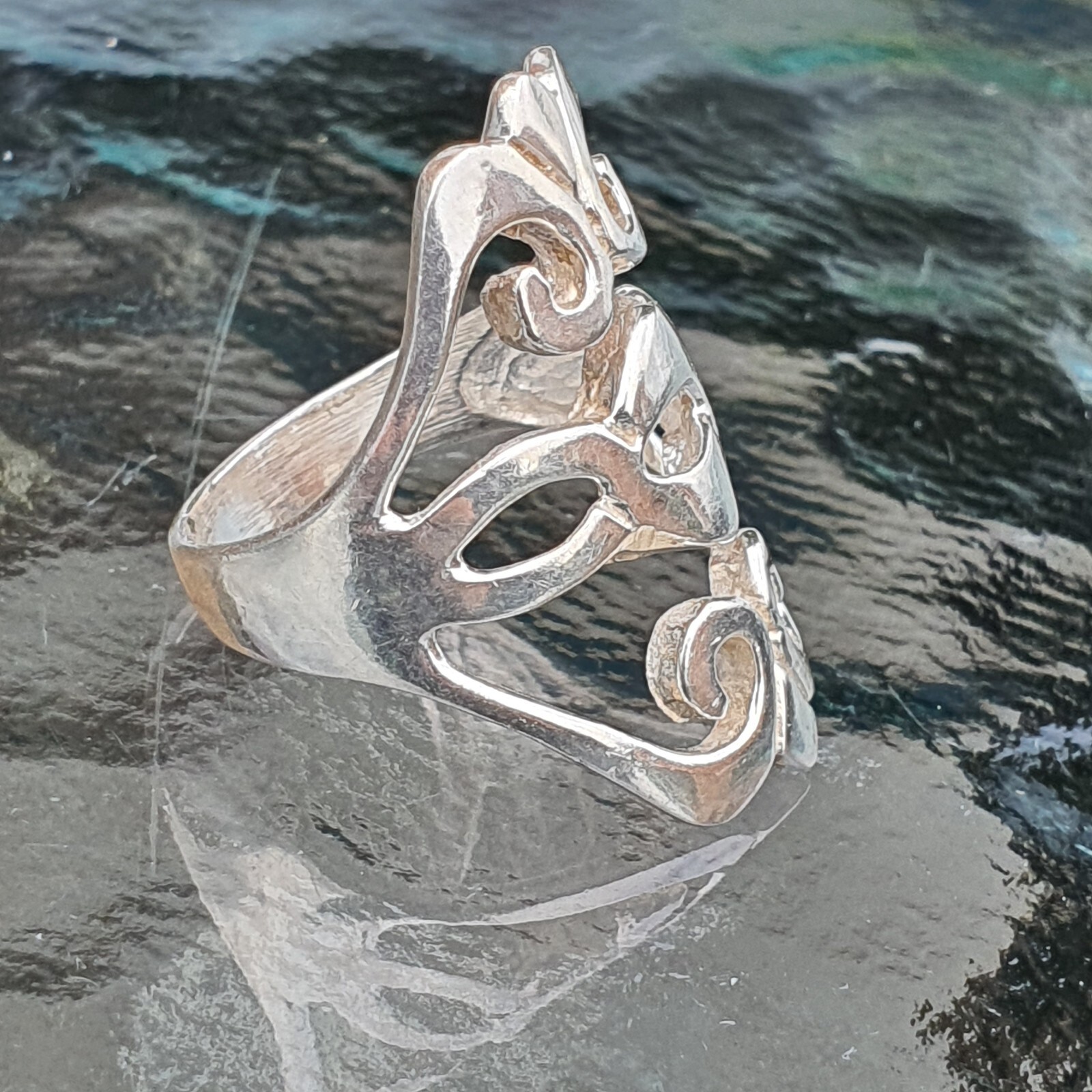 Photo 3 of Sterling Silver Ring Size M R359