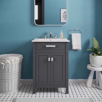 Modway Laguna 24'' Bathroom Vanity in Gray White