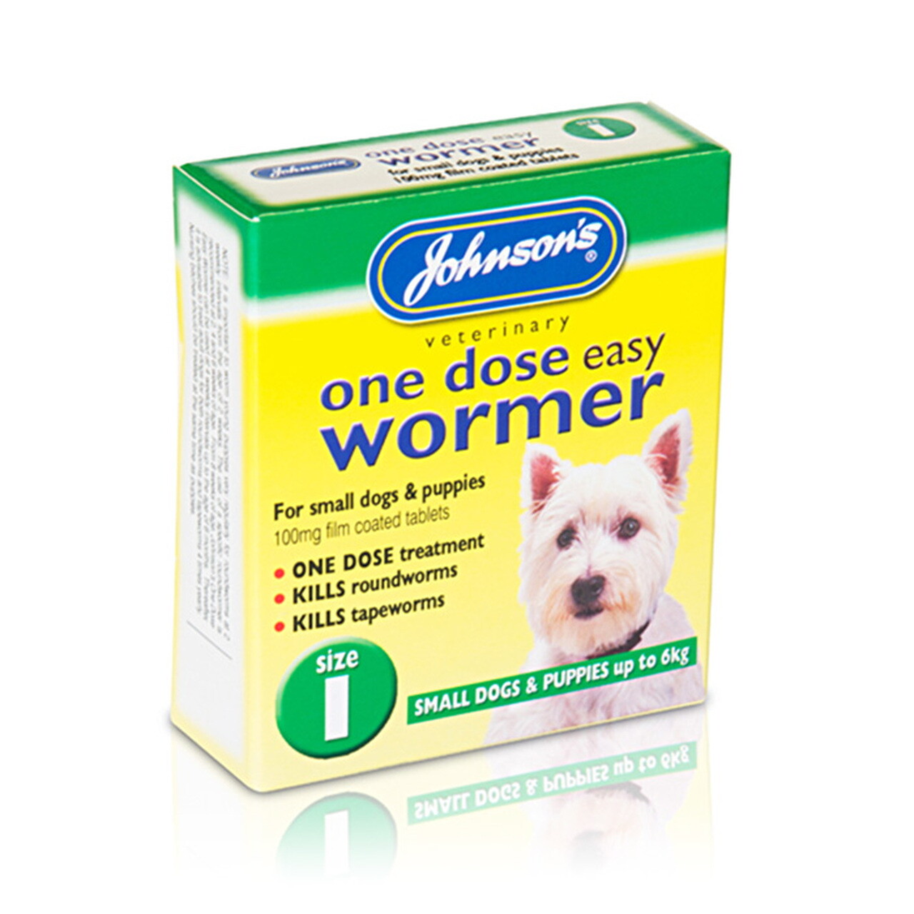 JOHNSONS ONE DOSE WORMER PUPPY DOG ROUNDWORM TAPEWORM WORMING TABLETS 3